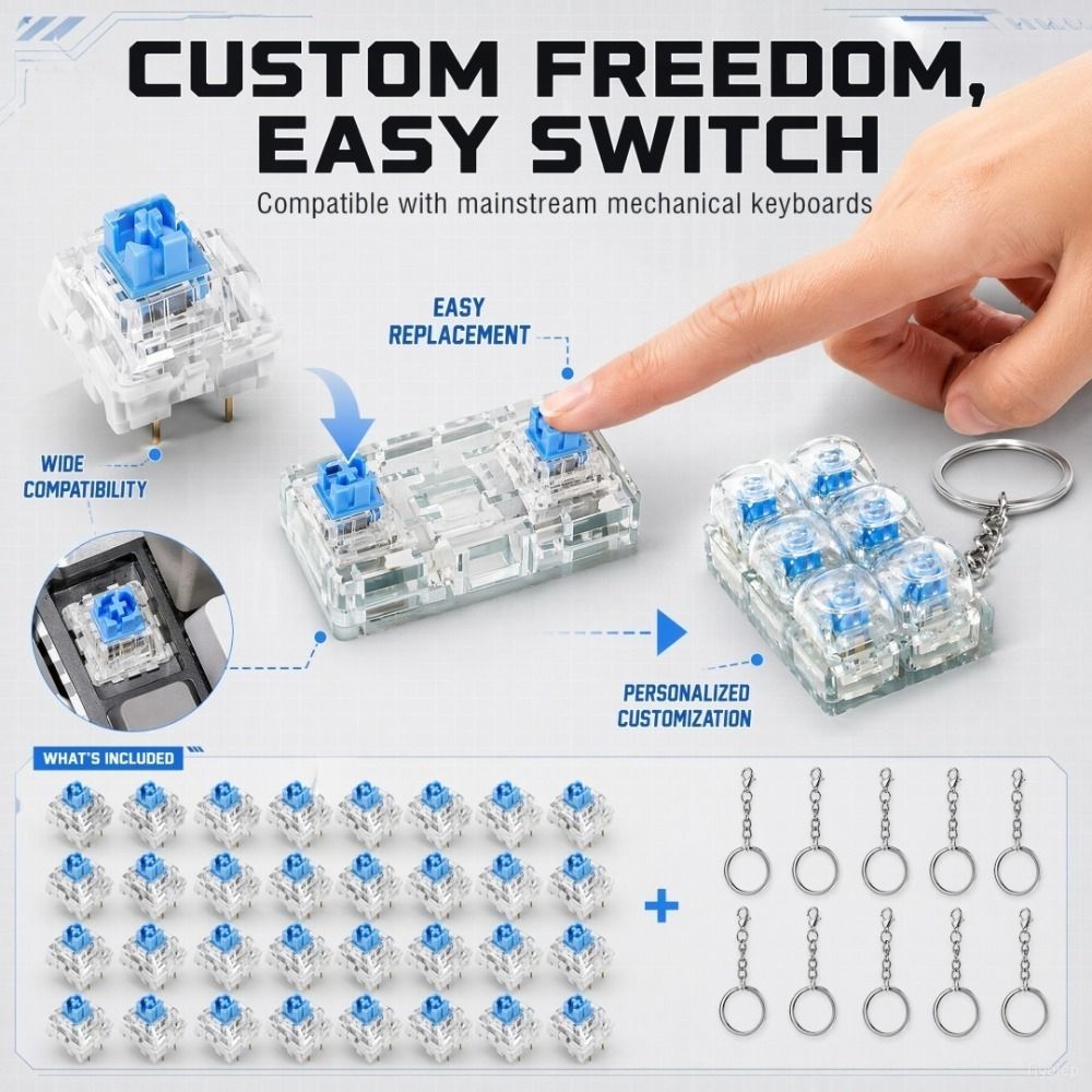 30/50 Peças Testador de Switch - Keyboard Switch Tester avaliação e preço